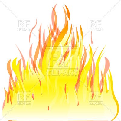 400x400 Fire On White Background Royalty Free Vector Clip Art Image