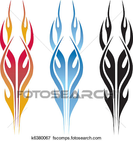 446x470 Clip Art Of Flame Car Tattoo K6380067