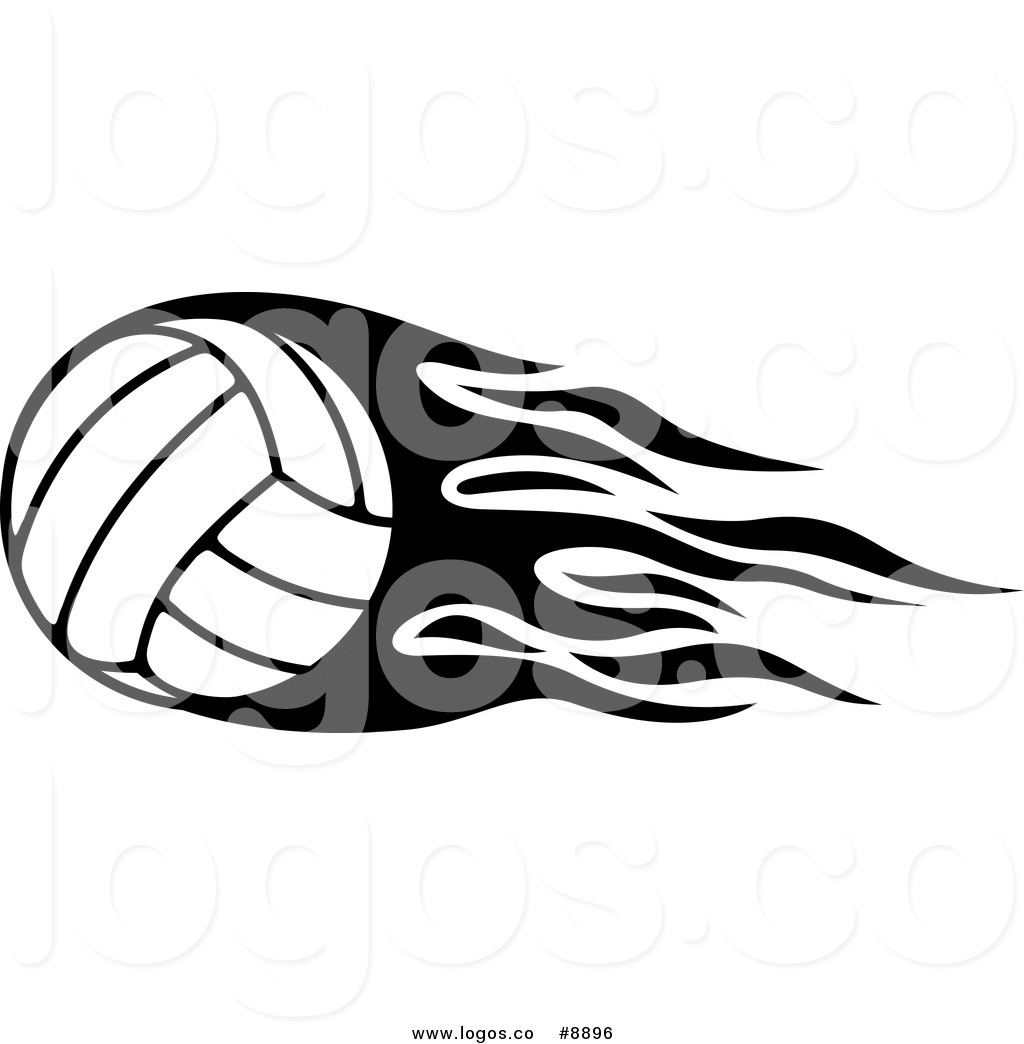 1024x1044 Royalty Free Clip Art Vector Logo Of A Black And White Volleyball