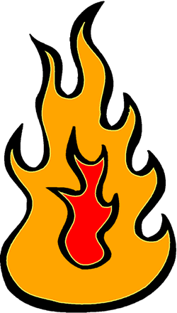 250x440 Flames Clipart Vector