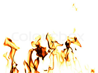 320x239 Icy Flames Over White Stock Photo Colourbox