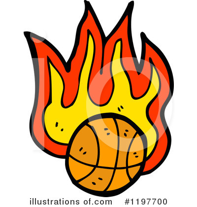 400x420 Flaming Basketball Clipart