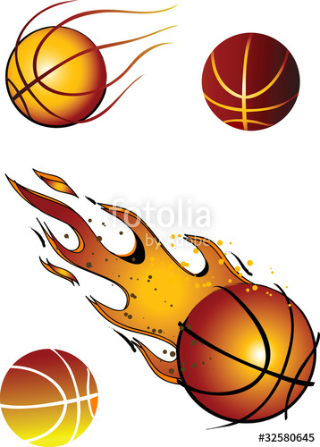 358x500 Flaming Basketball Vector Clip Art Stock Image And Royalty Free