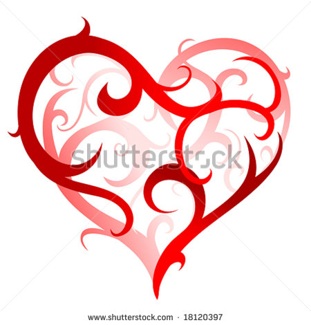 450x470 Flaming Heart Tattoo Poster