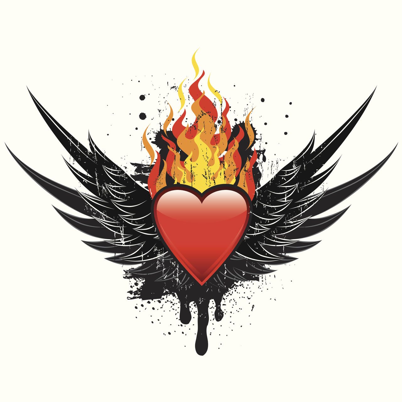 1280x1280 Flaming Heart Tattoo