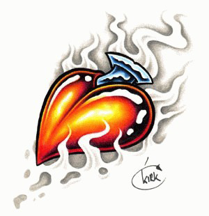 300x310 Heart Tattoo Design