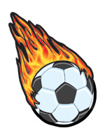 150x200 Flaming Soccer Ball Temporary Tattoo Team Sport Face Tattoo