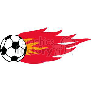 300x300 Royalty Free 2555 Royalty Free Flaming Soccer Ball 379985 Vector