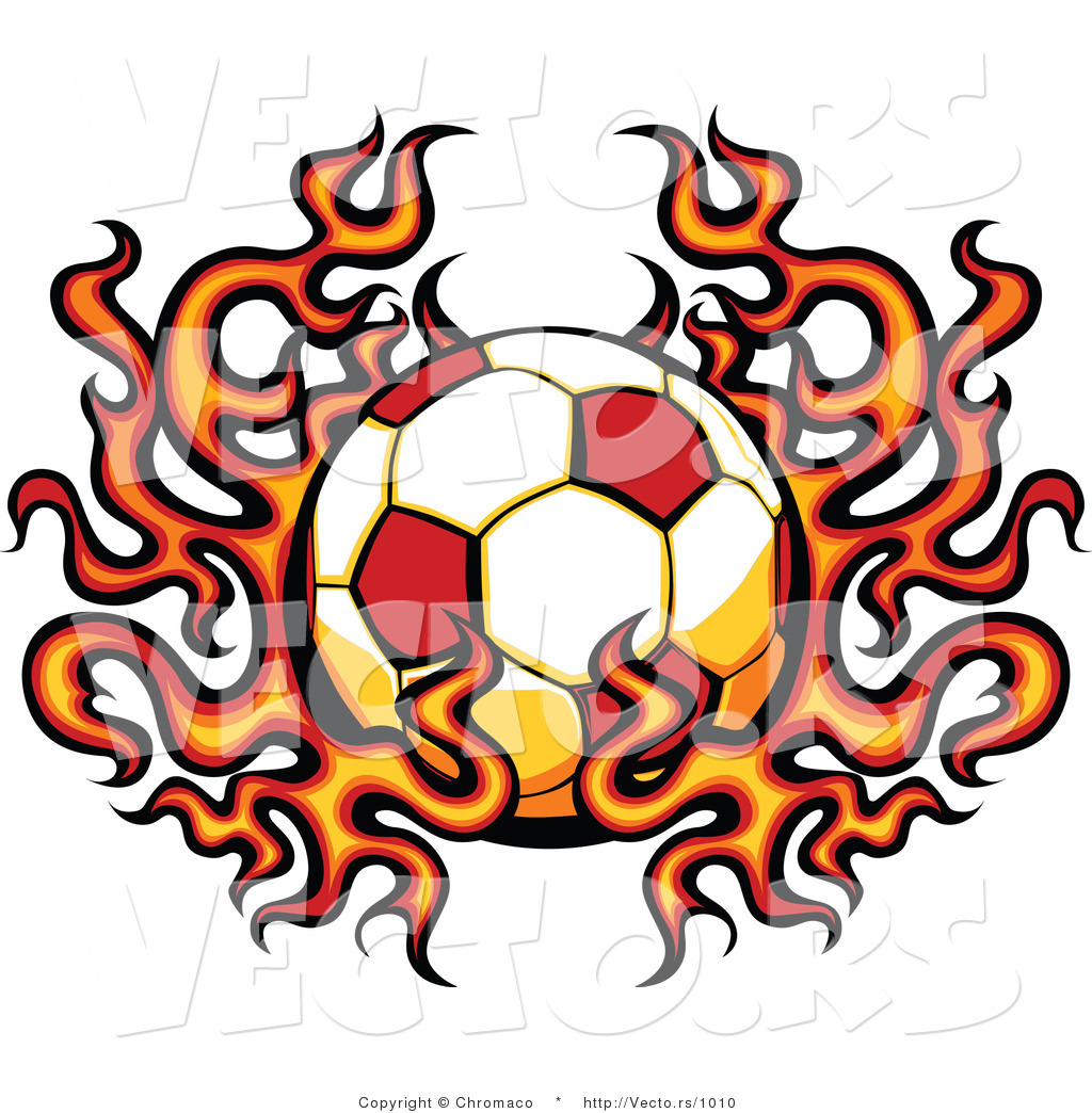 1024x1044 Vector Of A Flaming Soccer Ball By Chromaco