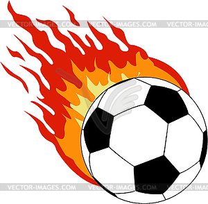300x294 Flaming Soccerball Clipart