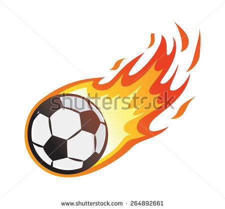 450x418 Flaming Soccer Ball Clip Art