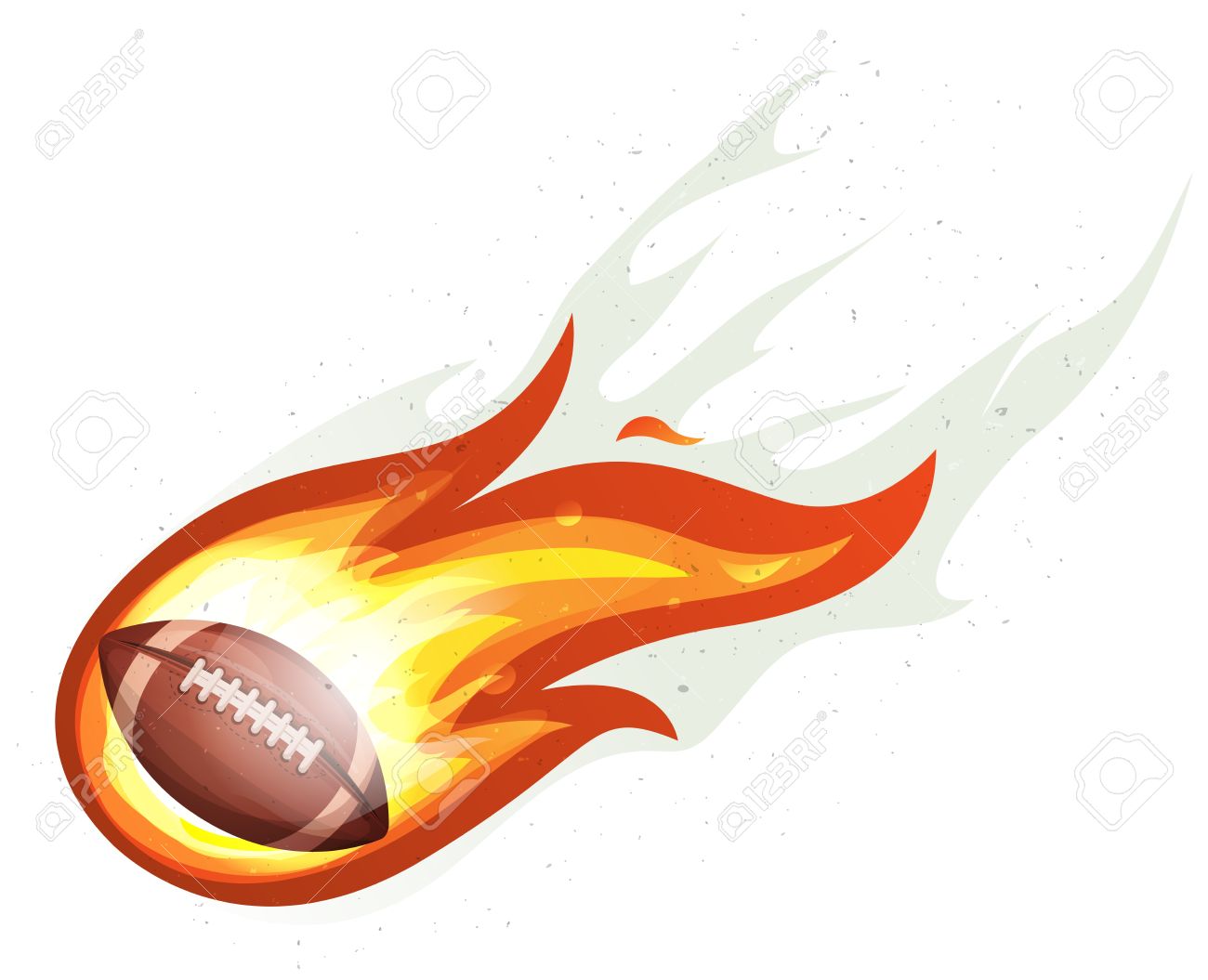 1300x1055 Illustration Of A Cartoon American Football Ball Flying Inside