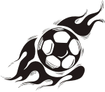 150x131 Soccer Ball Flame Stock Clipart Panda