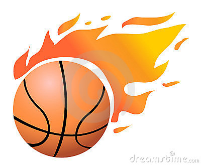 400x329 Flaming Basketball Clipart