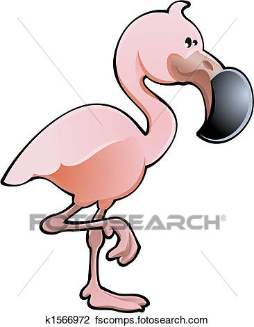 366x470 Clipart Of Cute Pink Flamingo Vector Illustration K1566972
