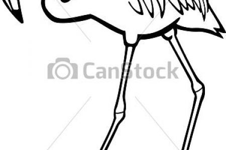 450x300 Flamingo Clip Art Black And White