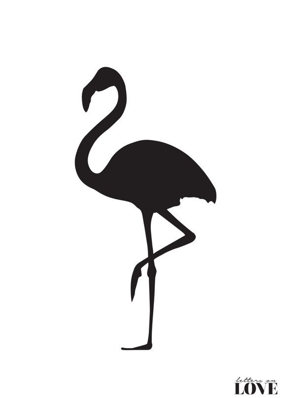 Flamingo Clipart Black And White | Free download on ClipArtMag