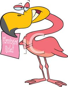 236x300 Flamingo With Flamingos Rule Sign