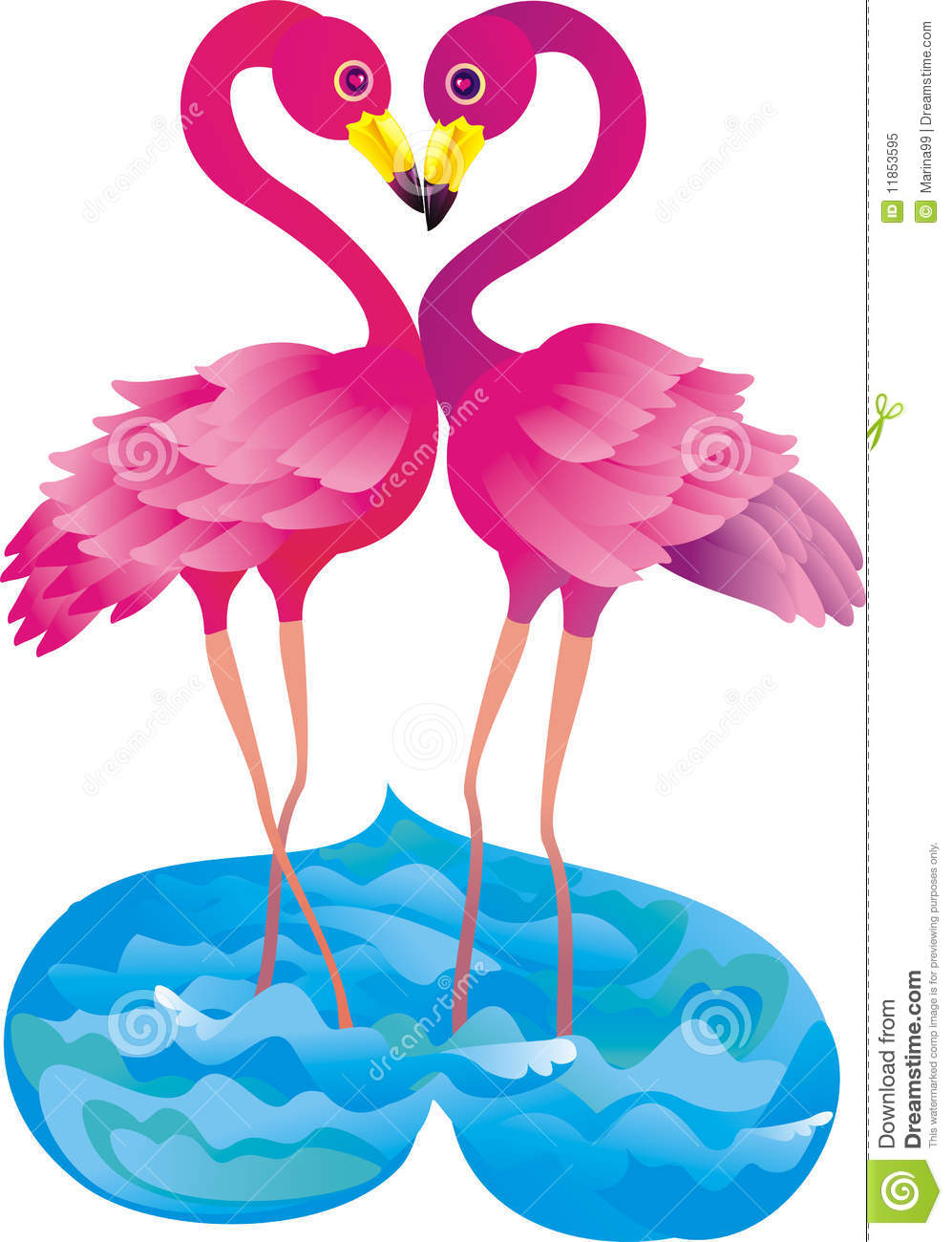 997x1300 Flamingo Clipart Illustration