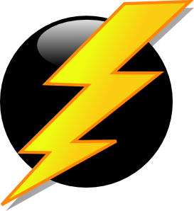 273x298 Flash Lightning Icon Clip Art