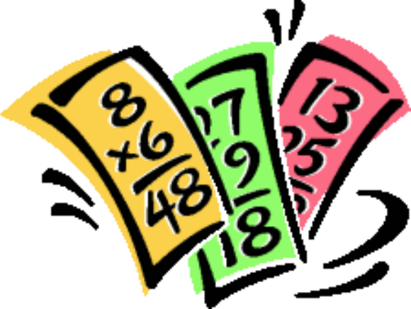 580x436 Math Flash Cards Clip Art