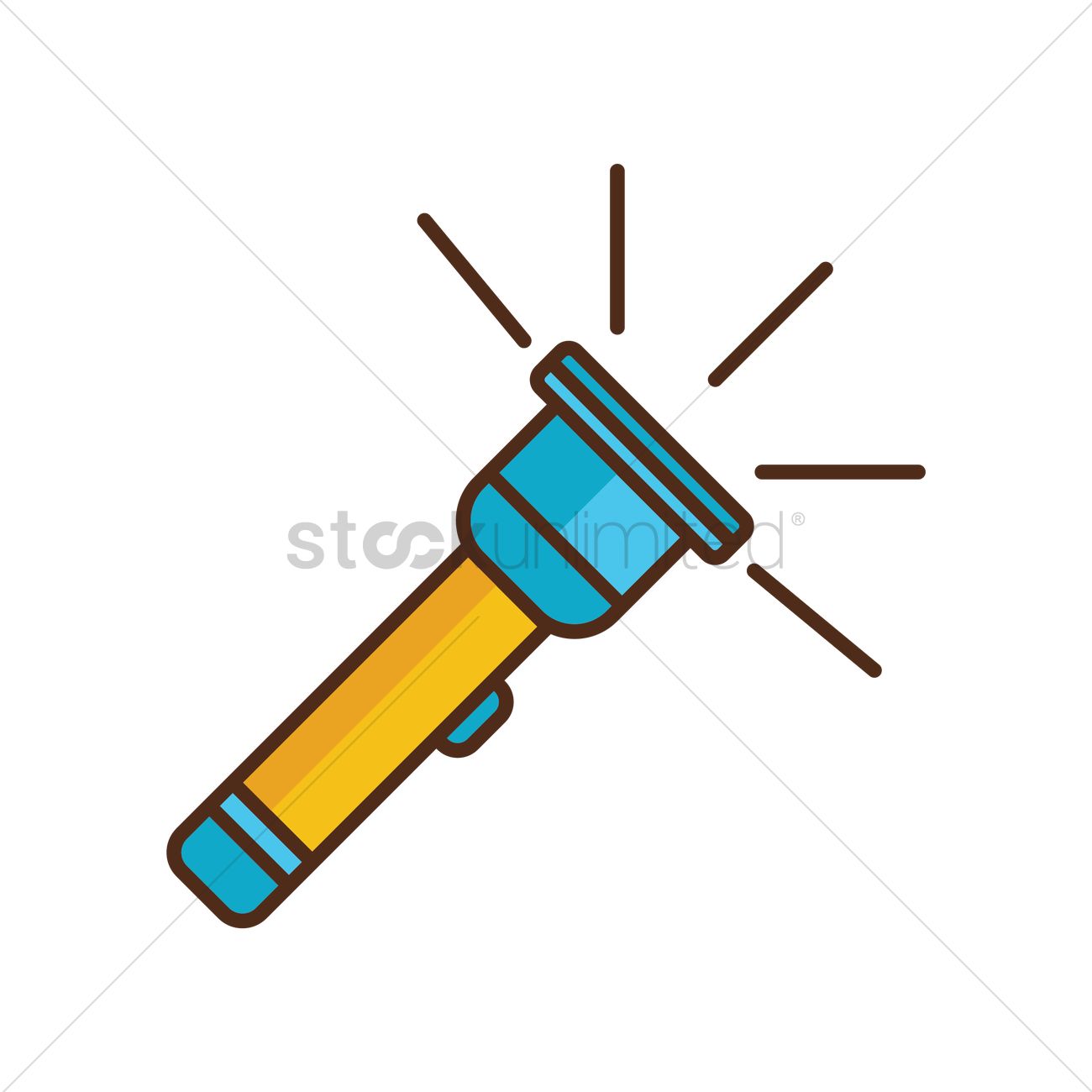 1300x1300 Flashlight Vector Image