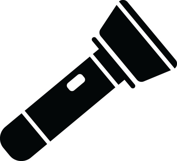 600x545 Flashlight Clip Art For Custom Engraved Products