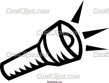 375x286 Black Clipart Flashlight