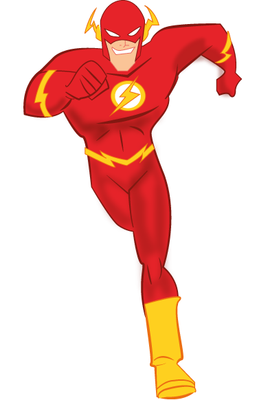 374x582 Flash Superhero Cliparts