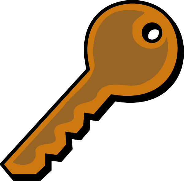 600x590 Bronze Key Clip Art