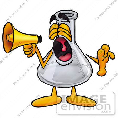 450x450 Clip Art Graphic Of A Laboratory Flask Beaker Cartoon Character