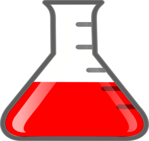 298x282 Red Flask Clip Art