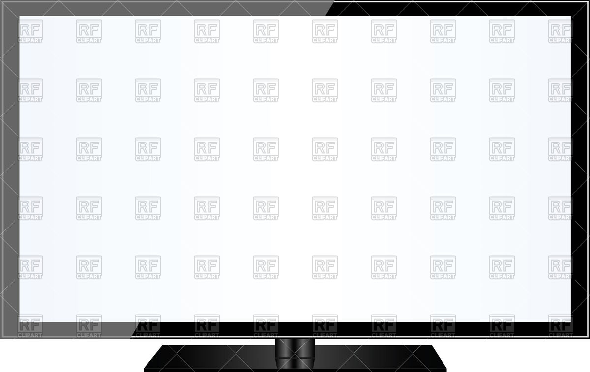 1200x757 Modern Flat Tv Screen Royalty Free Vector Clip Art Image