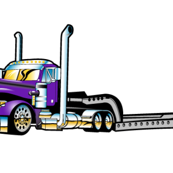 340x340 Hooklift Truck Free Vector 123freevectors