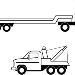 300x300 Flatbed Semi Trailer Clipart