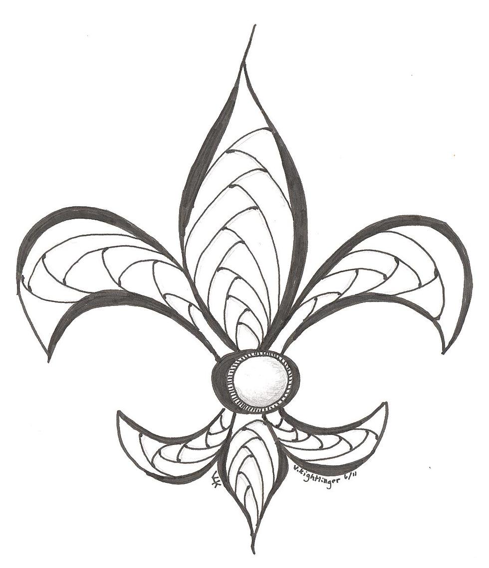 Fleur De Lis Drawing | Free download on ClipArtMag