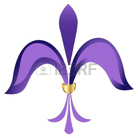 450x450 Gold Fleur De Lis. Flower New Orleans Symbol Logo Template Royalty