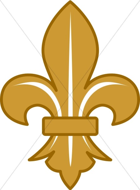450x612 Gold Fleur De Lis With White Lines Fleur De Lis