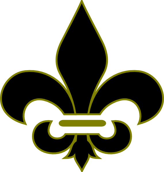 570x596 Black And Gold Fleur De Lis Clip Art