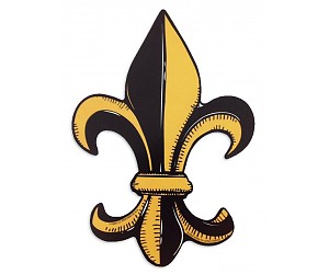 300x250 Black And Gold Fleur De Lis Car Magnet