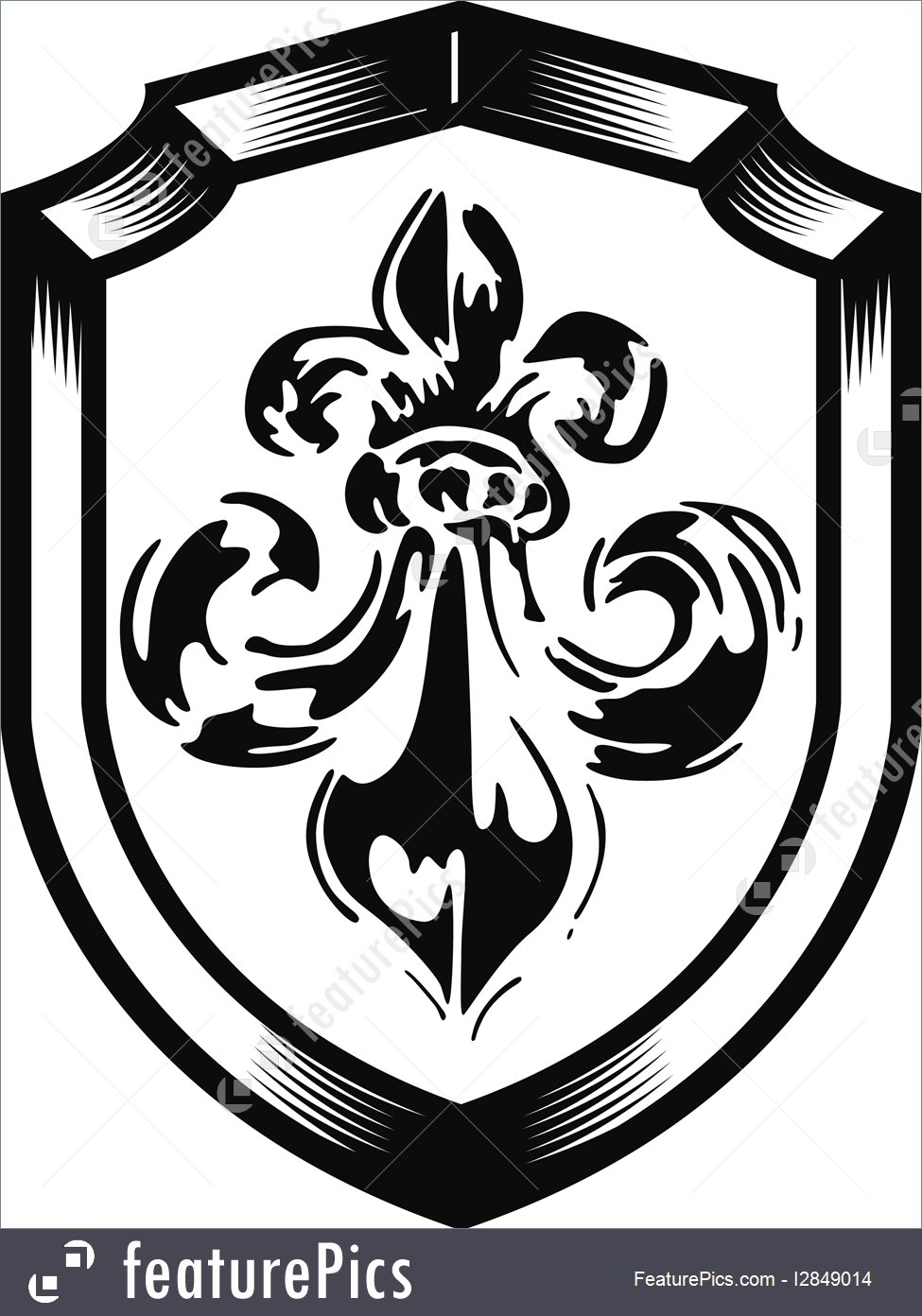 975x1392 Fine Art Fleur De Lis Shield