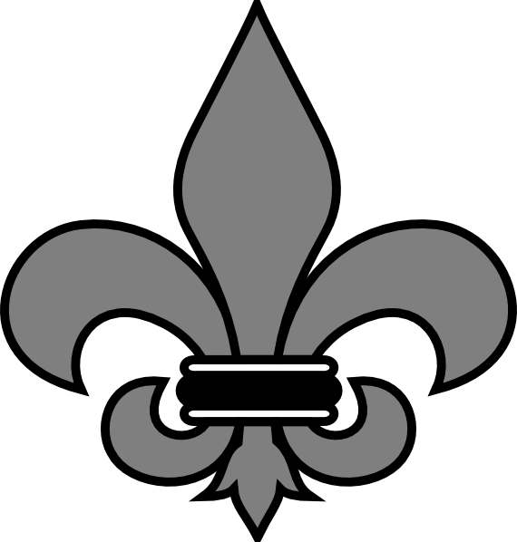 570x598 Grey Fleur De Lis Clip Art
