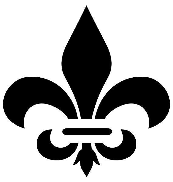 570x598 Black Fleur De Lis Clip Art