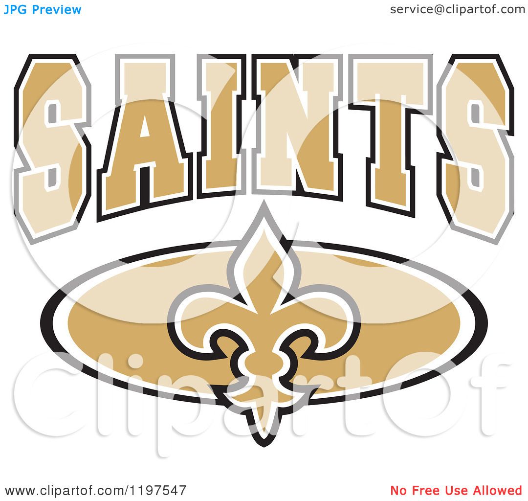 1080x1024 Clipart Of Saints Team Text Over A Fleur De Lis