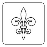 160x160 Fleur De Lis Symbol. Fleur De Lis Sign. Royal French Lily