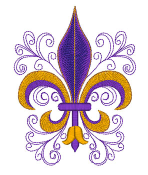 296x350 Mylar Fleur De Lis Purely Gates Embroidery