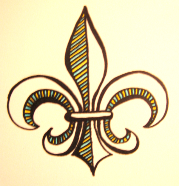 600x623 Unique Fleur De Lis Designs
