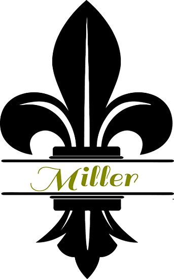 343x550 Custom Fleur De Lis Laptop Window Car Truck