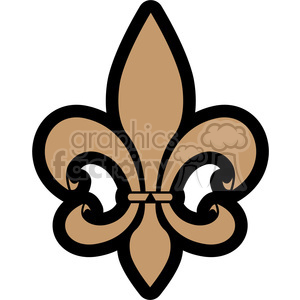 300x300 Royalty Free Brown Fleur De Lis 384775 Vector Clip Art Image