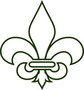 276x297 Dark Green Fleur De Lis Clip Art